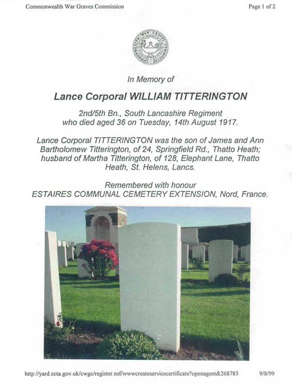 William Titterington grave