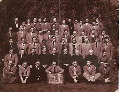 Dad (front left) Lincoln Theological College 1956