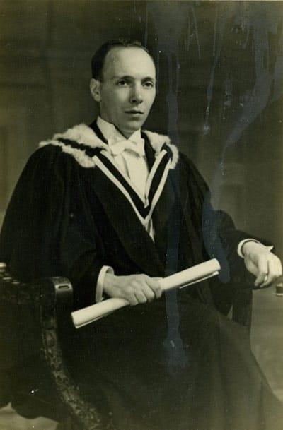 Dad graduating Trinity College Dublin 1954