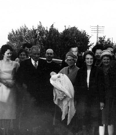 Ada Florence Taylor Pamment at Sharon's christening 1962